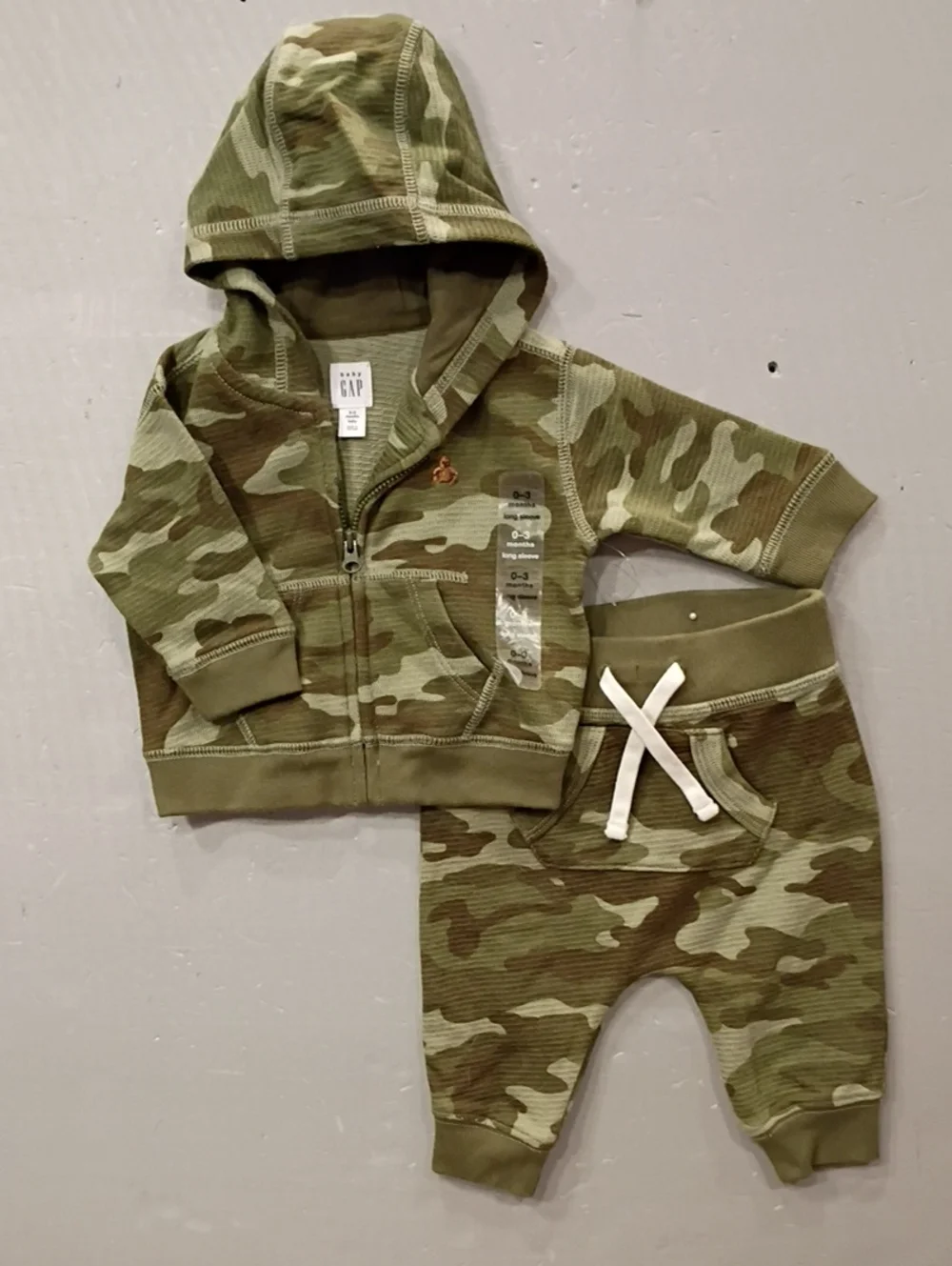 Gap Baby Camo Hoodie & Jogger Set - Green